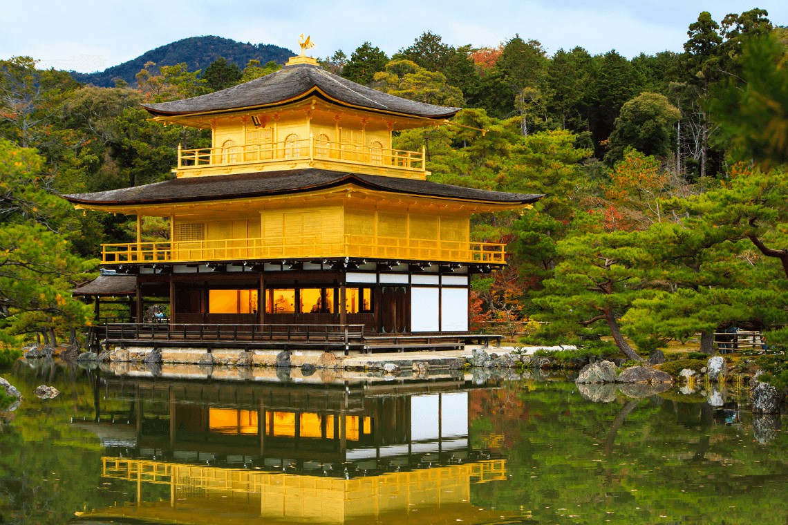 japan kyoto temple view