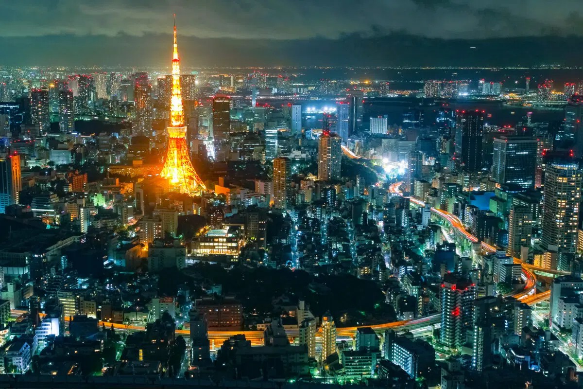 japan tokyo skyline night