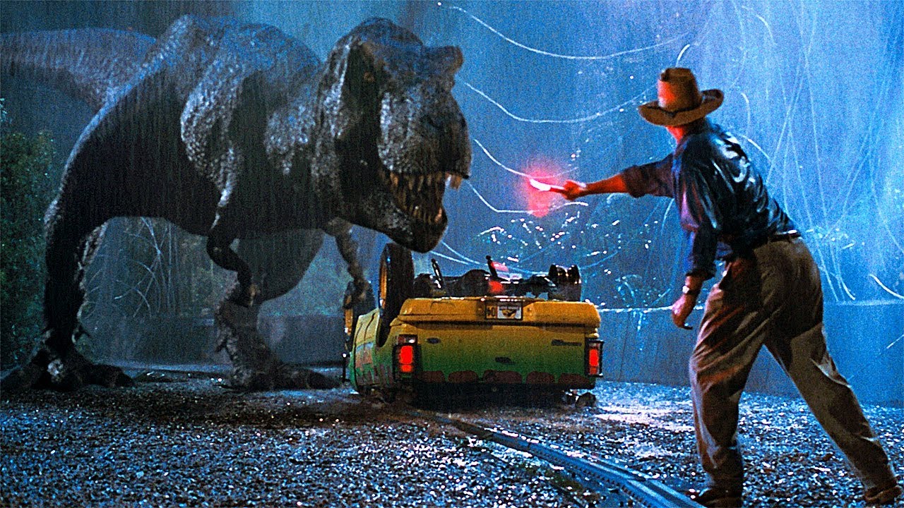 jurassic park 1993 t rex scene