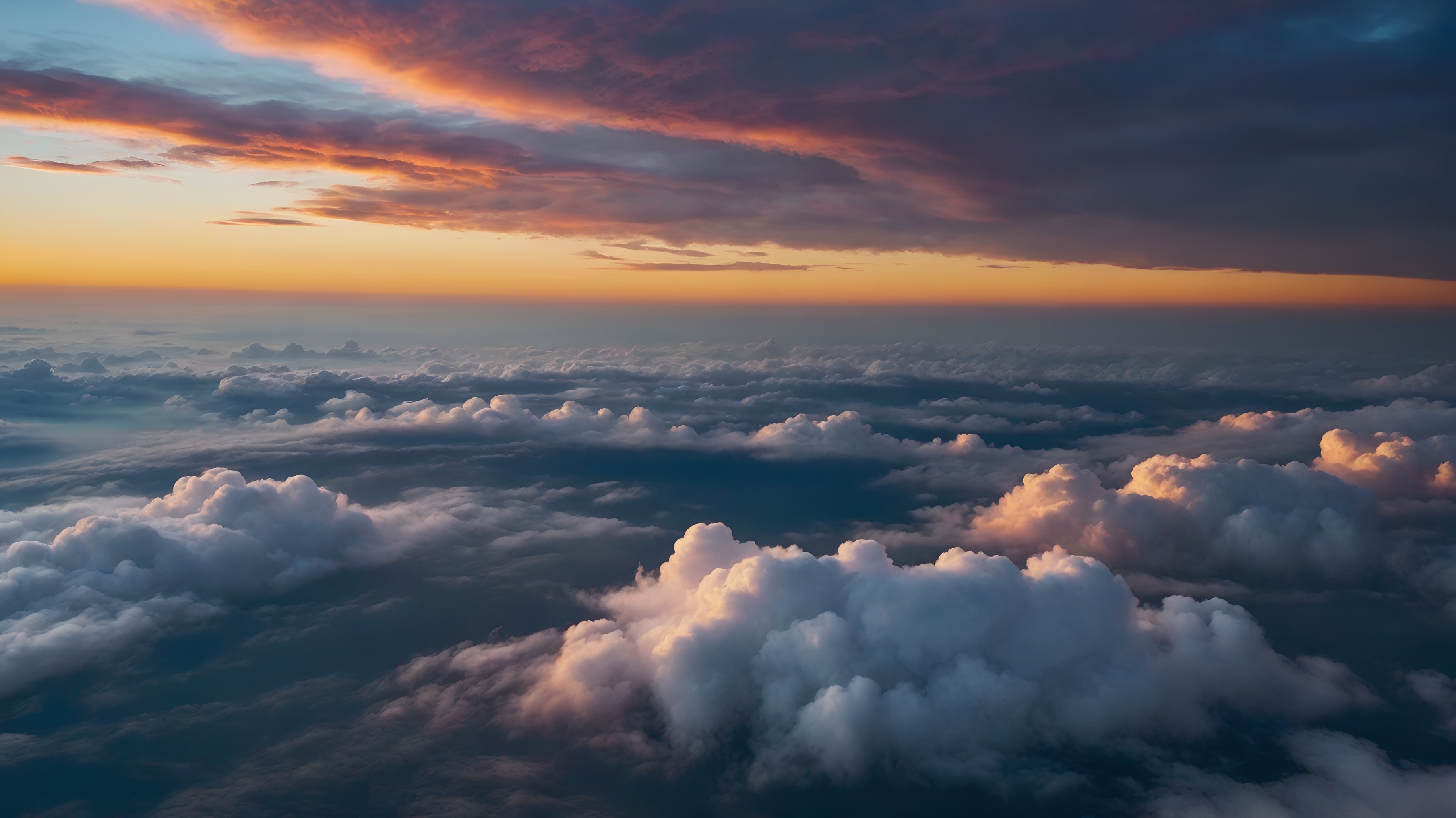 mesmerizing clouds at dusk