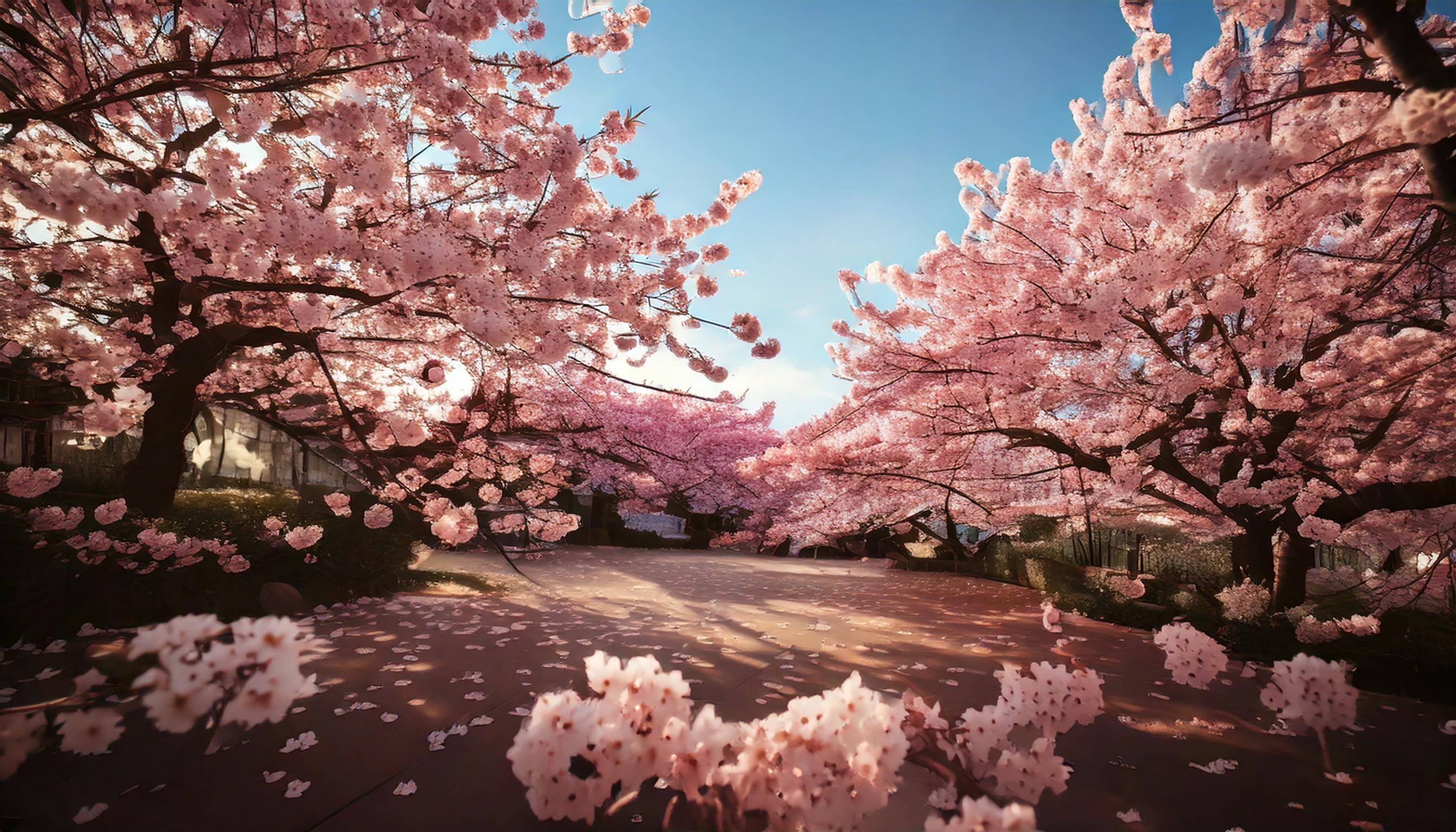 sakura blossoms in spring