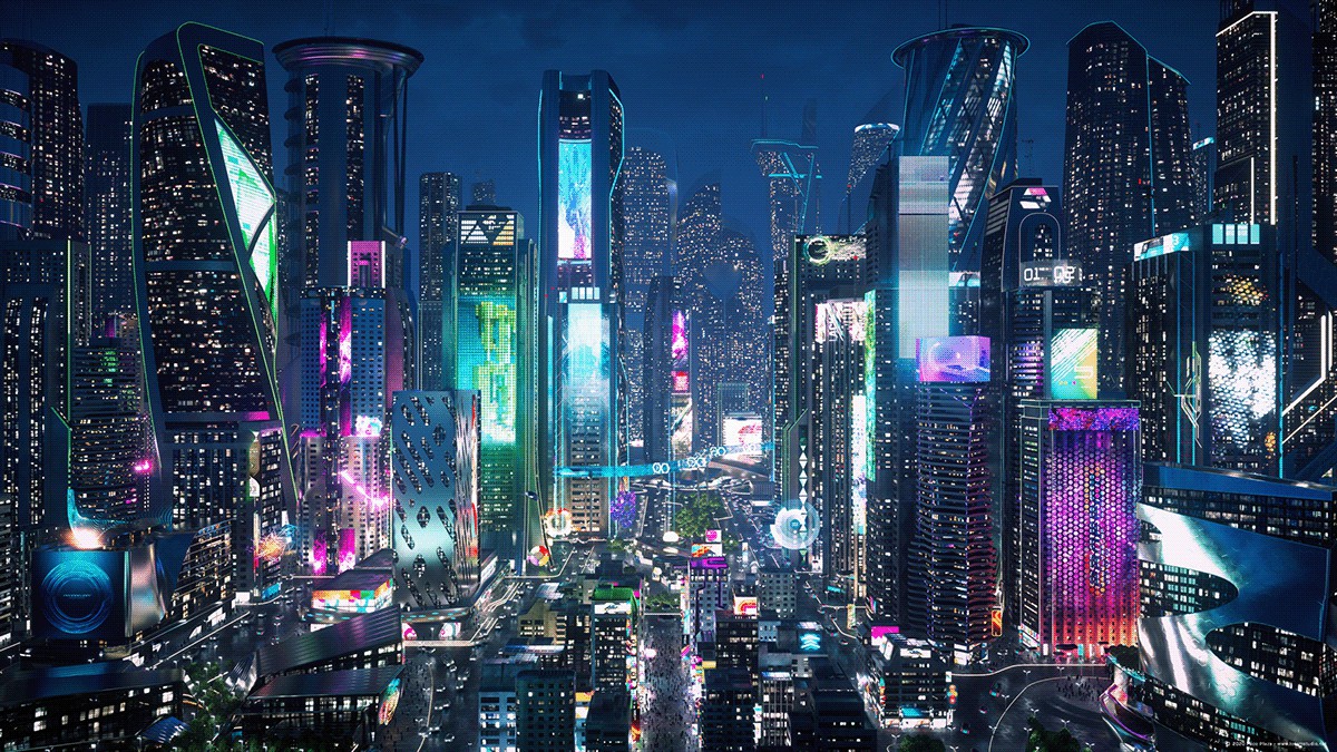 futuristic cityscape