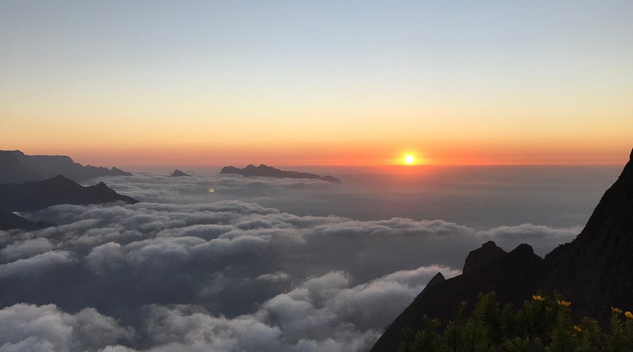 mountain sunrise view