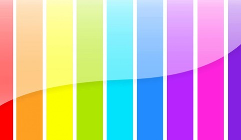 3d glossy color bars background