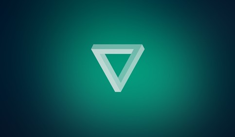 4k inverted triangle shape green abstract