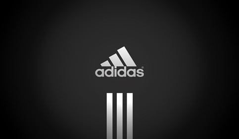 adidas logo black background