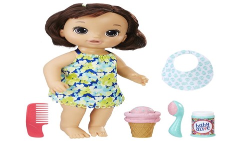 baby alive magical scoops baby doll brunette