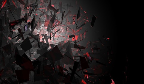 black red explode abstract