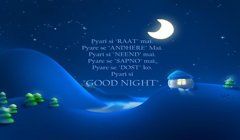 good night wish hindi