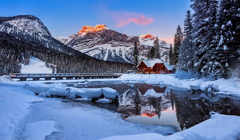 igloo mountains river nature