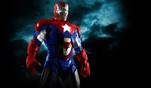 iron patriot black dark background