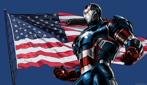 iron patriot hero usa flag