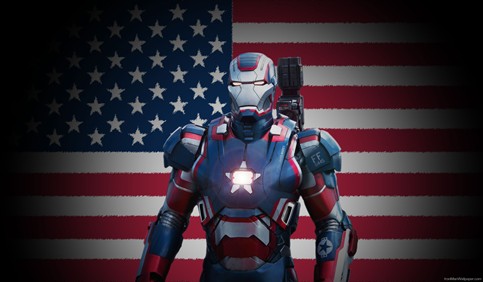 iron patriot us flag background