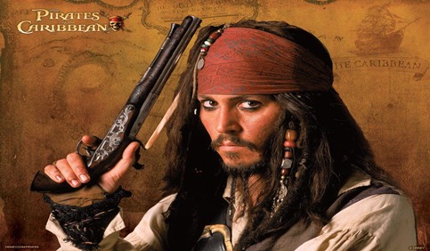 jack sparrow with gun