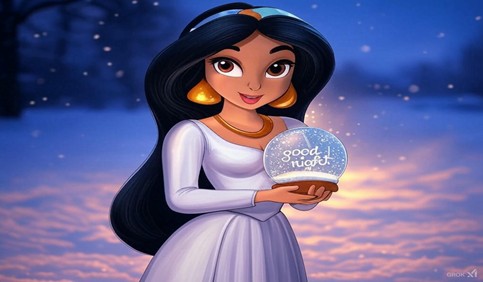 jasmine holding magic lamp