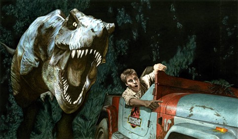 jurassic park jeep chase scene