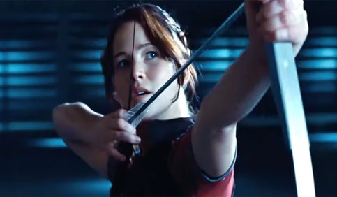 katniss everdeen holding bow