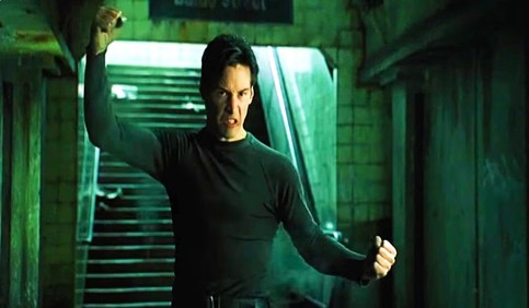 keanu reeves matrix neo pose