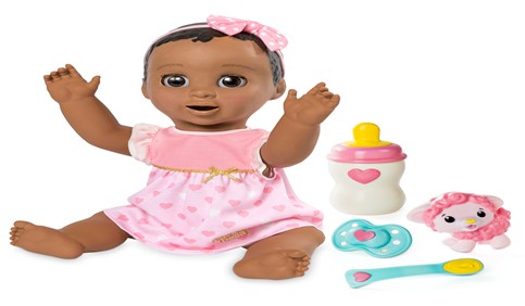 luvabella responsive baby doll dark brown hair