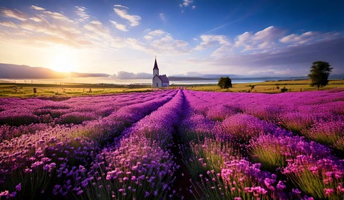 purple flower field