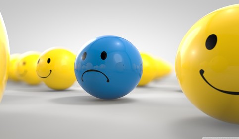 sad blue smiley yellow smileys