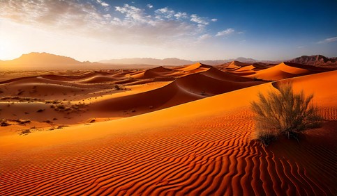 sandy dunes in the desert