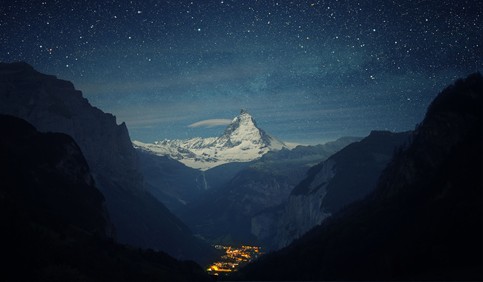 switzerland alps mountains night beautiful landscape