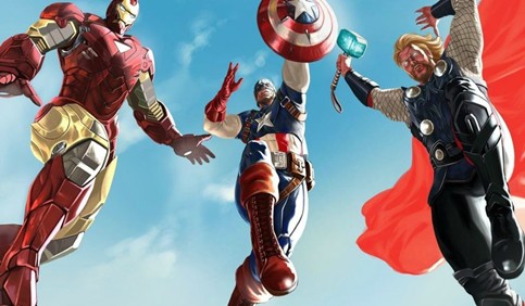 the avengers iron man captain america and thor